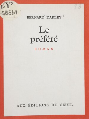 cover image of Le préféré